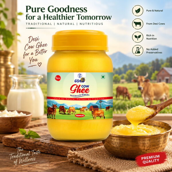 Goa A1 Pure Cow Ghee 5Ltr. - Plastic Bottle